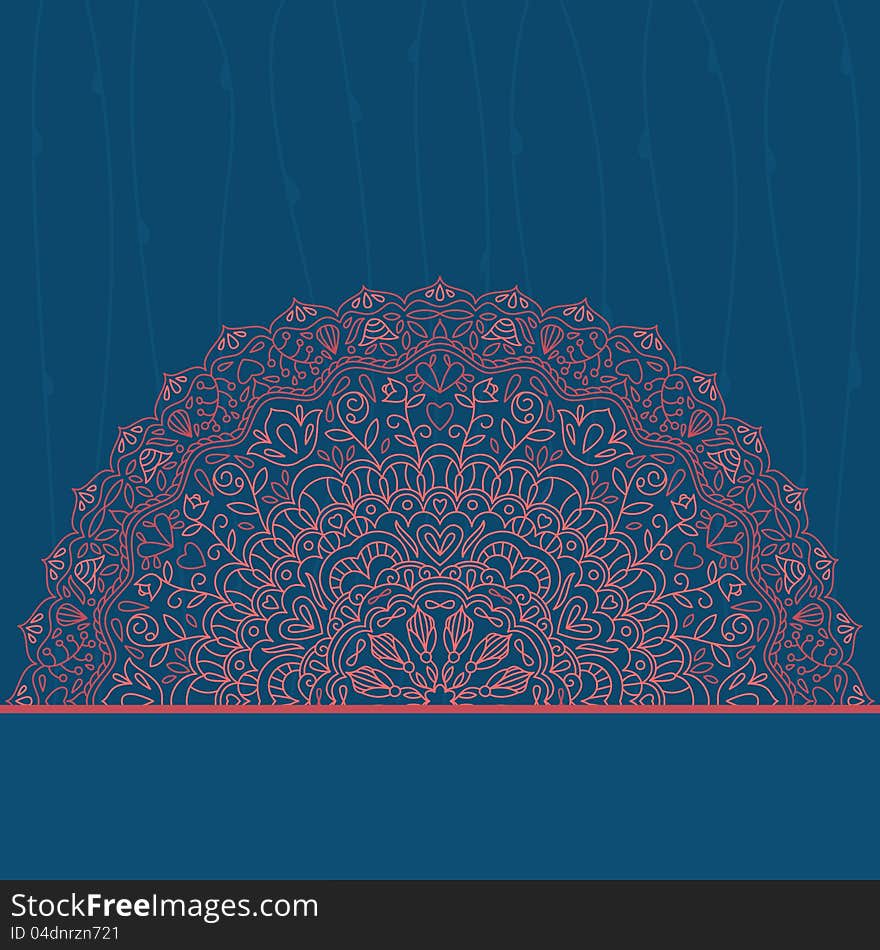 Vector Greeting Card With Ornament.