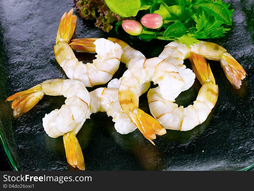 Boiled shrimps