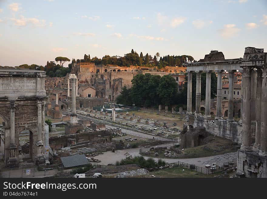 The Forum Romanum.