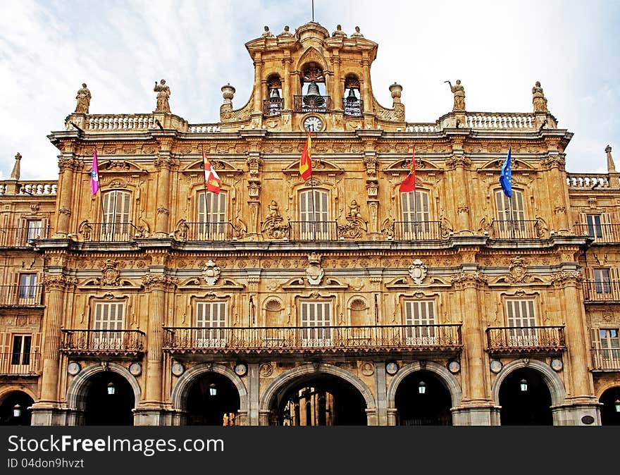 Facade of city hall in Salamanca /hdr/