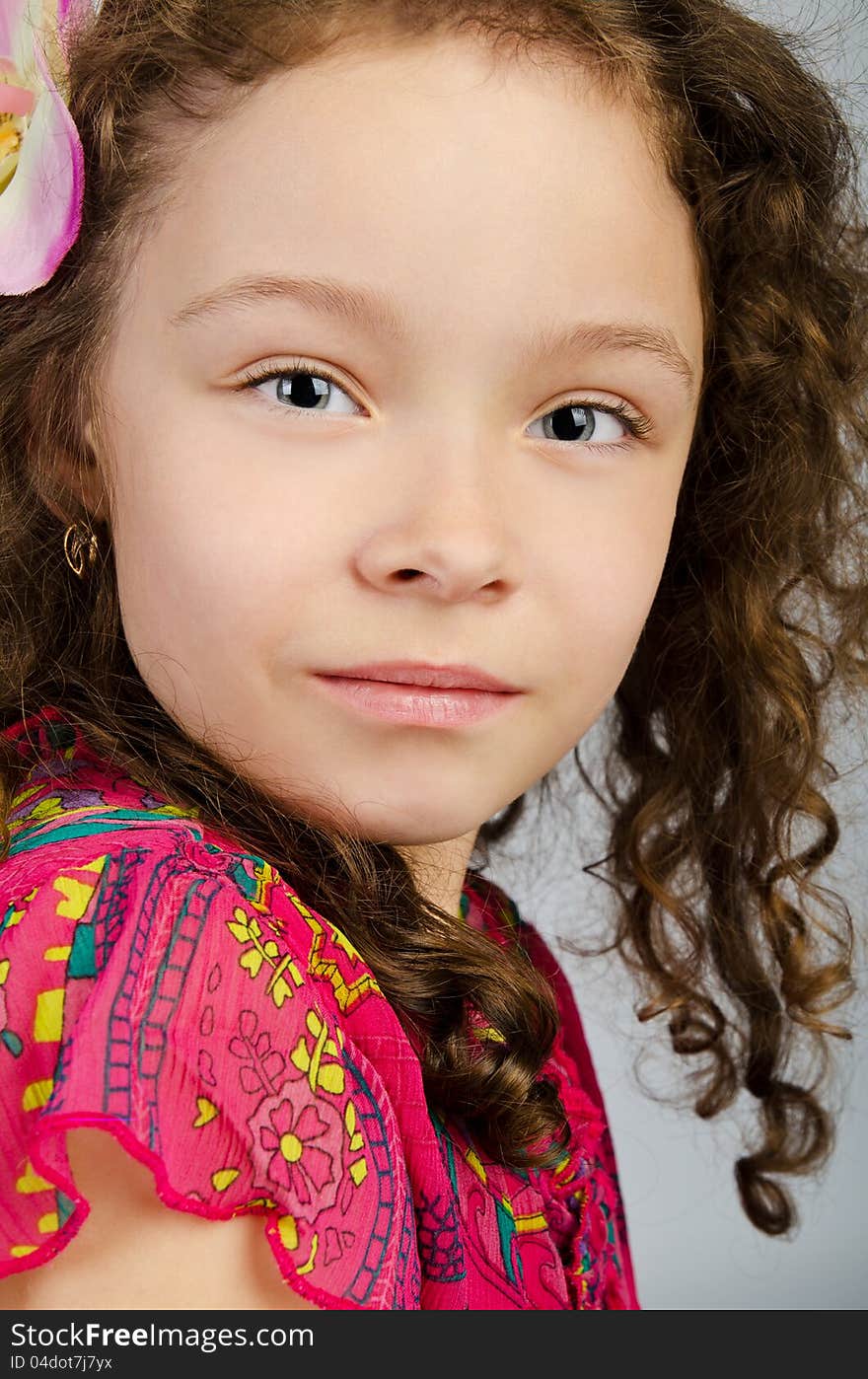 Portrait of cute little girl