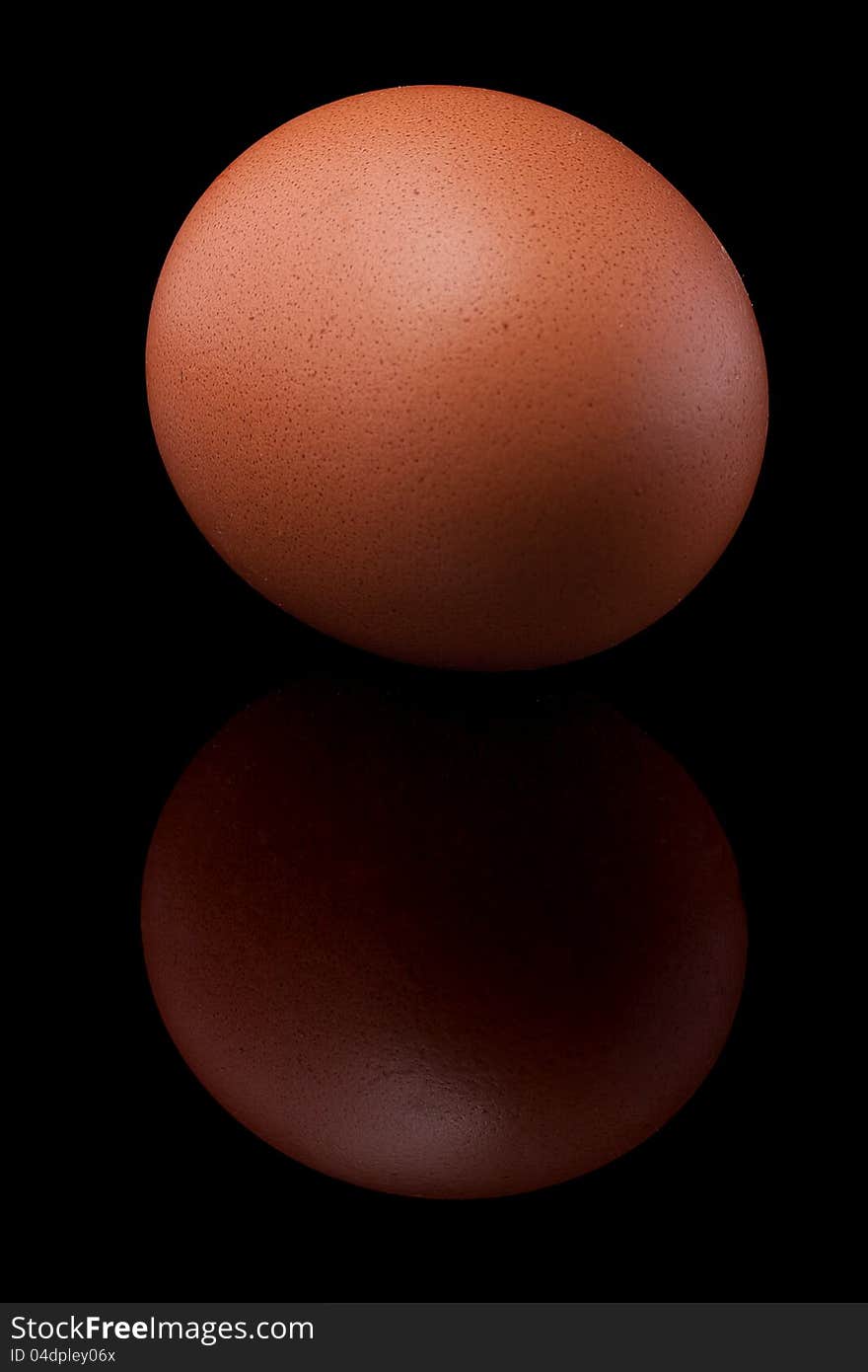 Egg  on a black background.