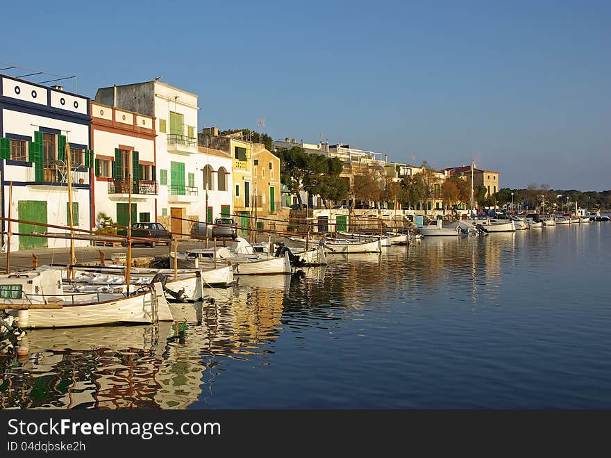 Picturesque fishermen village in Porto Colom (Majorca - Balearic Islands - Spain). Picturesque fishermen village in Porto Colom (Majorca - Balearic Islands - Spain)