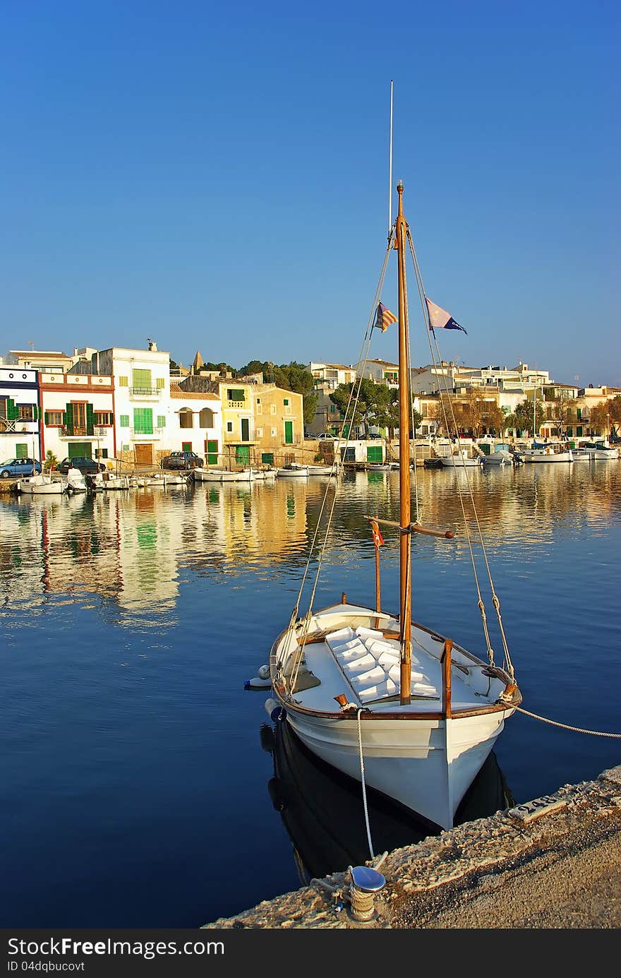 Picturesque fishermen village in Porto Colom (Majorca - Balearic Islands - Spain)