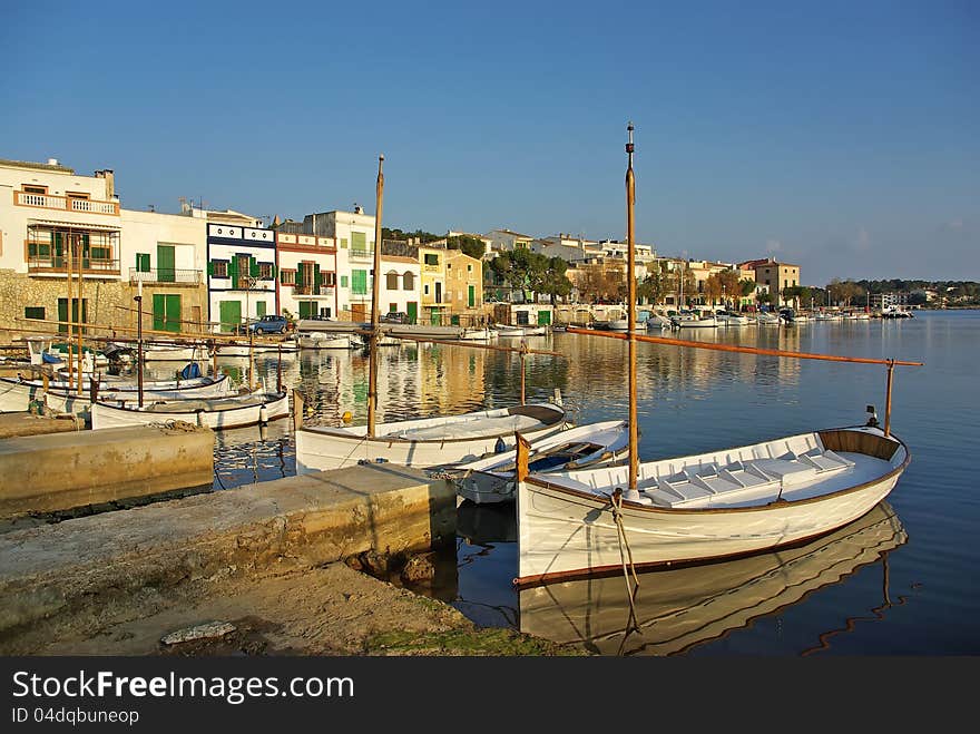 Picturesque fishermen village in Porto Colom (Majorca - Balearic Islands - Spain). Picturesque fishermen village in Porto Colom (Majorca - Balearic Islands - Spain)