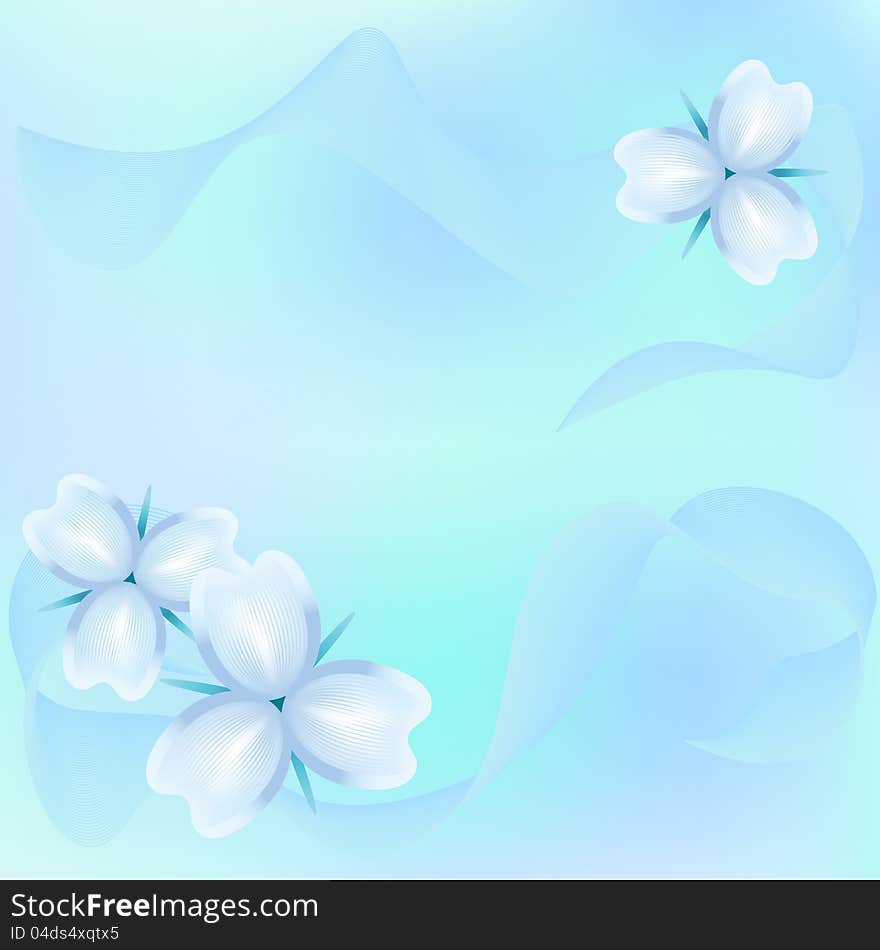 Abstract floral background in light colors