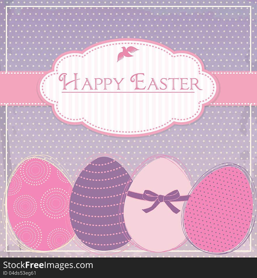 Elegant vintage Easter greeting card