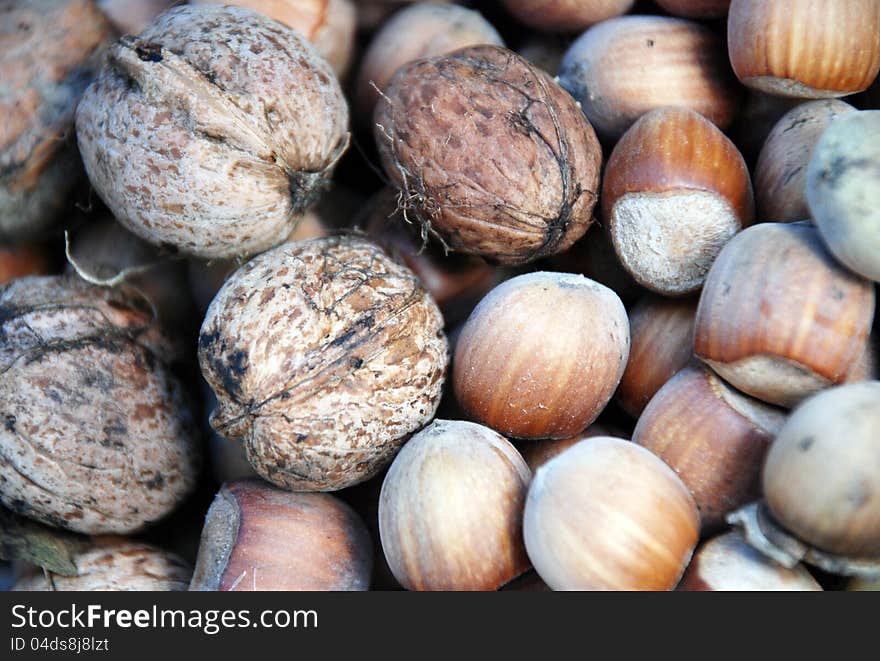 Walnuts and hazelnuts