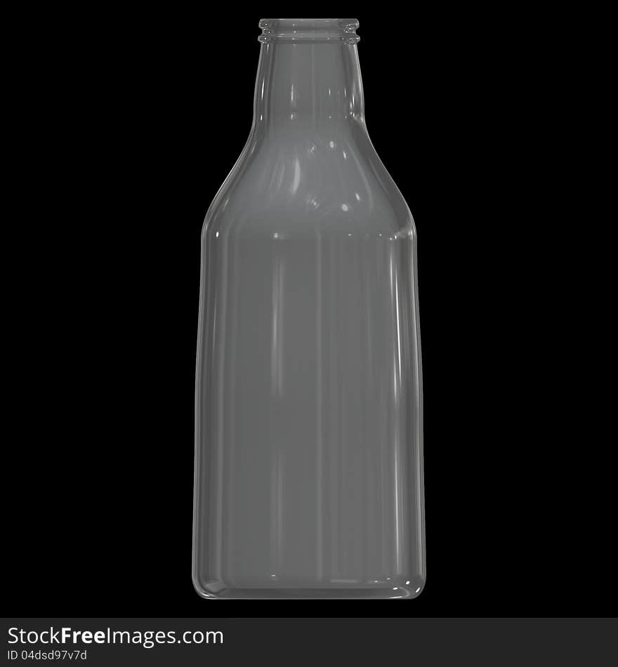 Glass bottle full of liquid