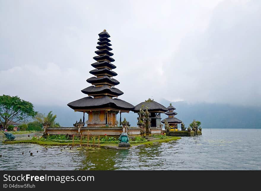 Famous Ulun Danu Bratan temple in Bali, Indonesia. Famous Ulun Danu Bratan temple in Bali, Indonesia