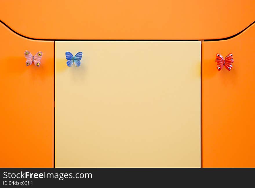 Colorful children's furniture with butterflies. Colorful children's furniture with butterflies