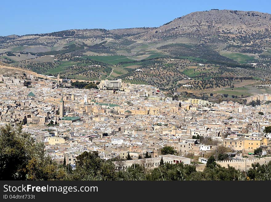 The city of Fes in Morocco