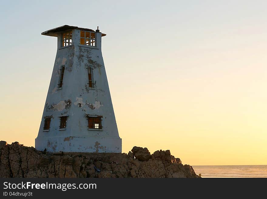 Old lighthouse at sunset Casablanca - Morocco