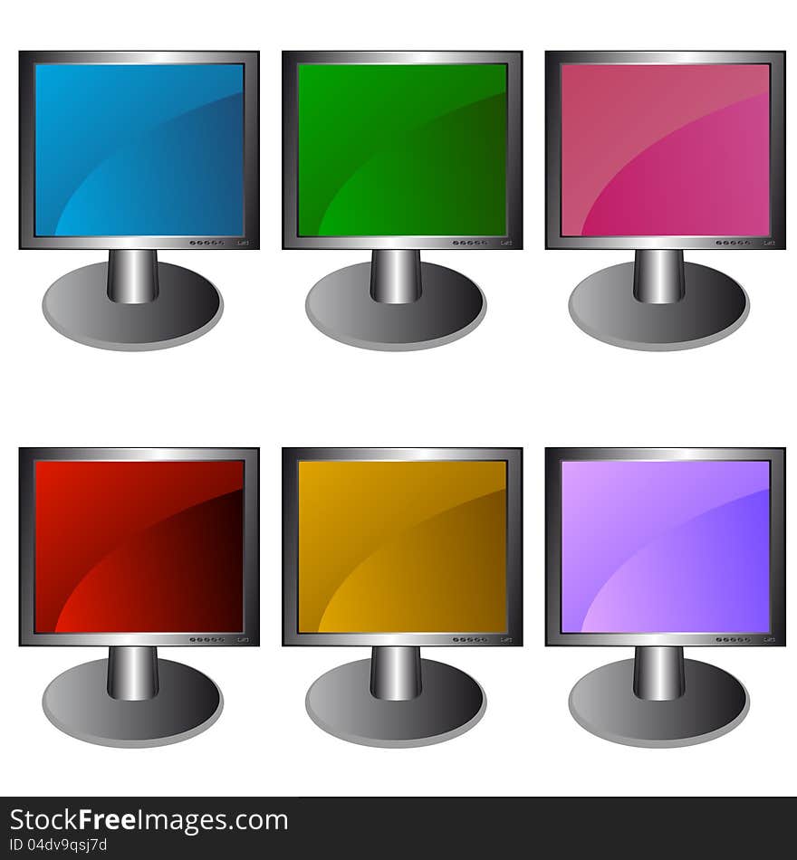 Six unique multi-colored monitors for all tastes. Six unique multi-colored monitors for all tastes