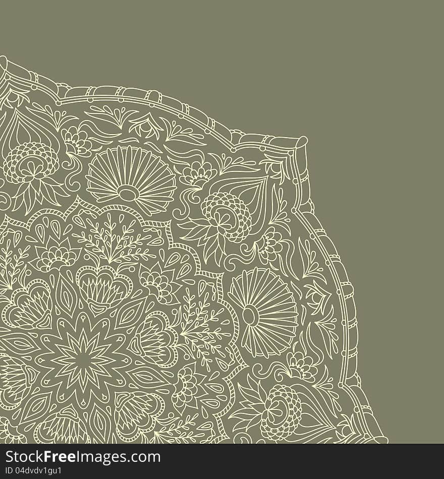 Vector vintage ornamental background with place for text. Vector vintage ornamental background with place for text.