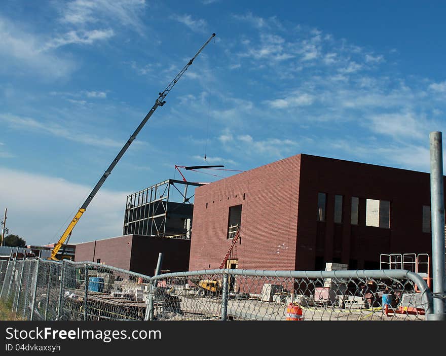 Image of a crane at a construction site in Utah