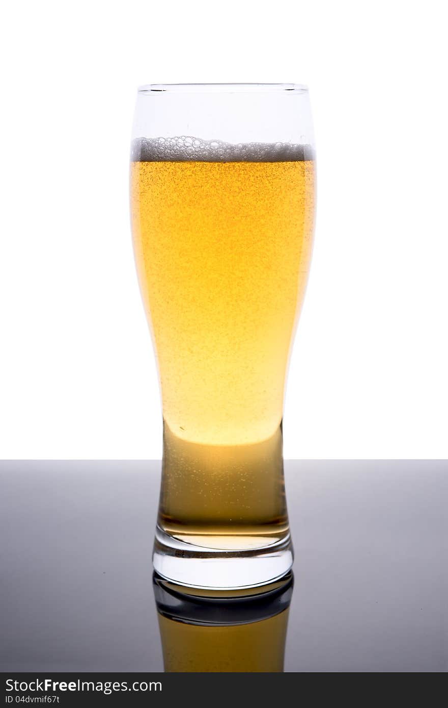 Glass with beer