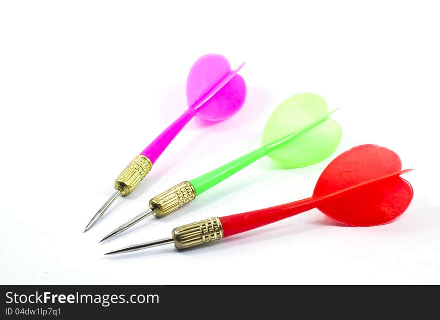 Set of darts isolated on white background