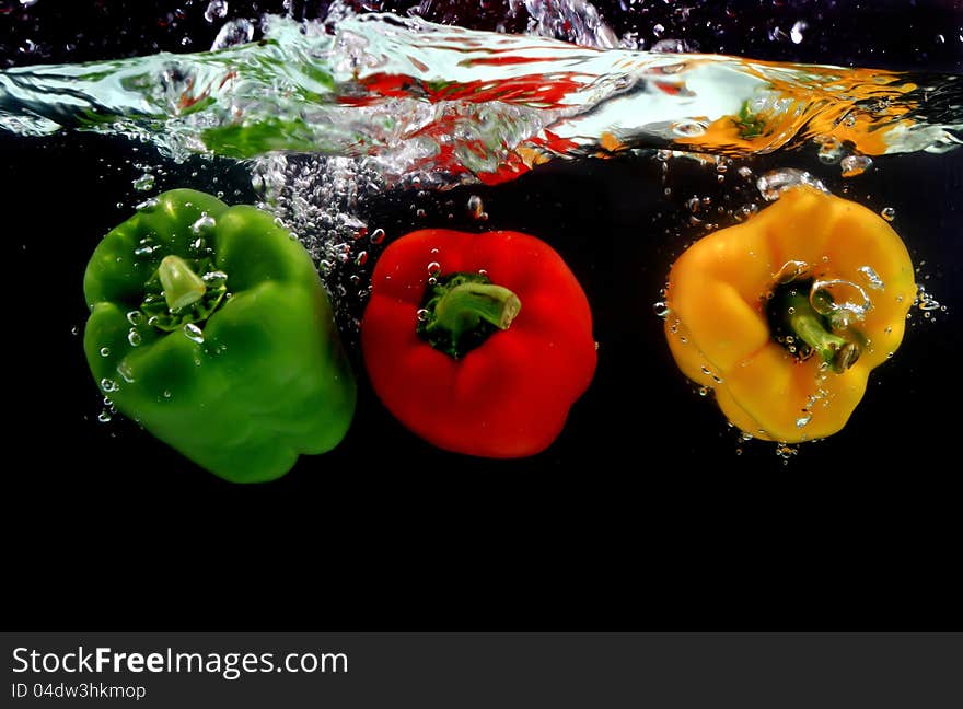 Bell pepper in the water I had interesting things to eat.