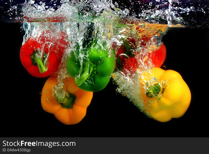 Bell pepper in the water I had interesting things to eat.