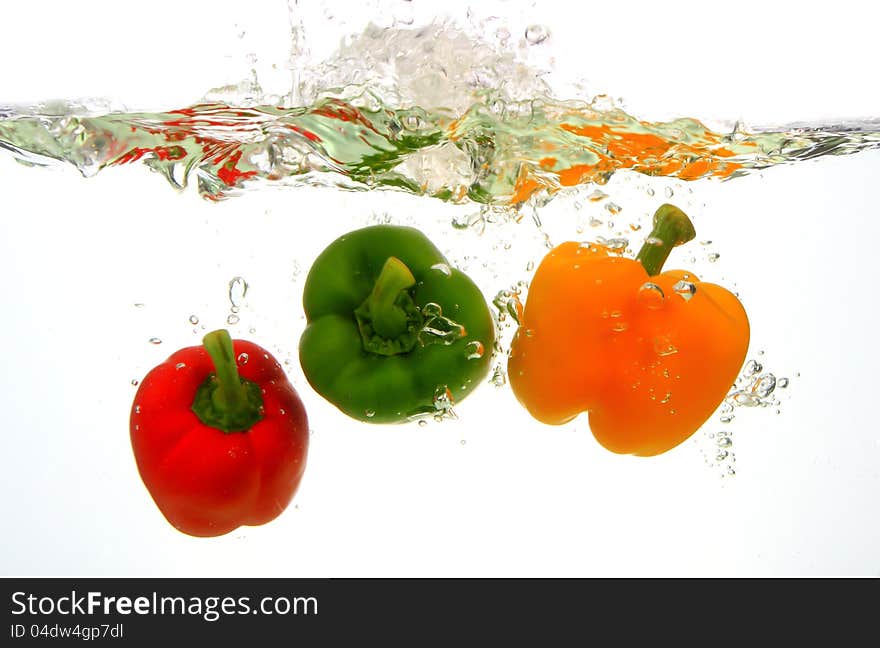 Bell pepper in the water I had interesting things to eat.