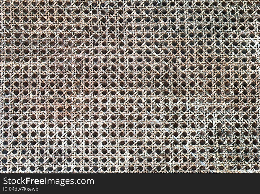 Old handicraft weave texture natural wicker