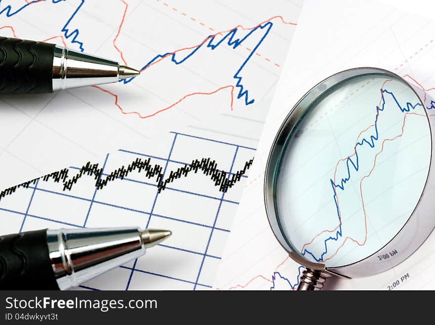 Background of analyzing different business graphic. Background of analyzing different business graphic