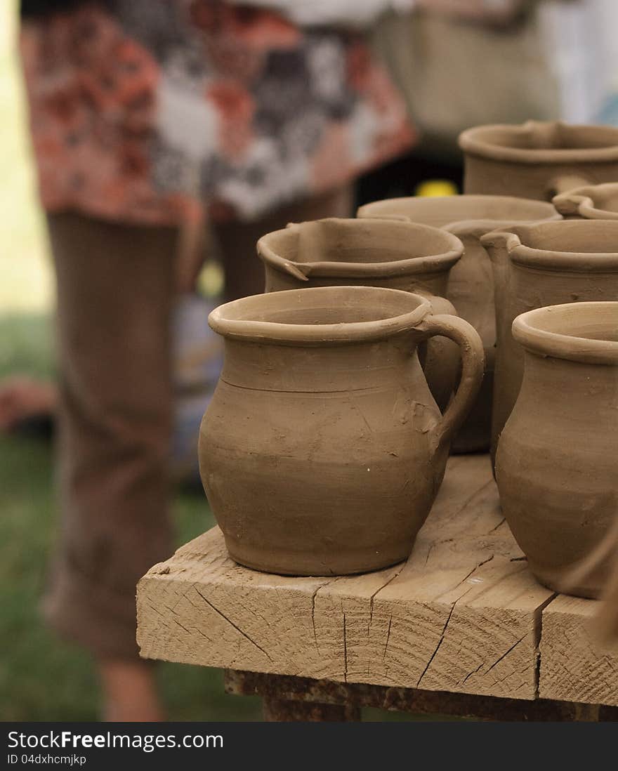 Crockery making at a festival