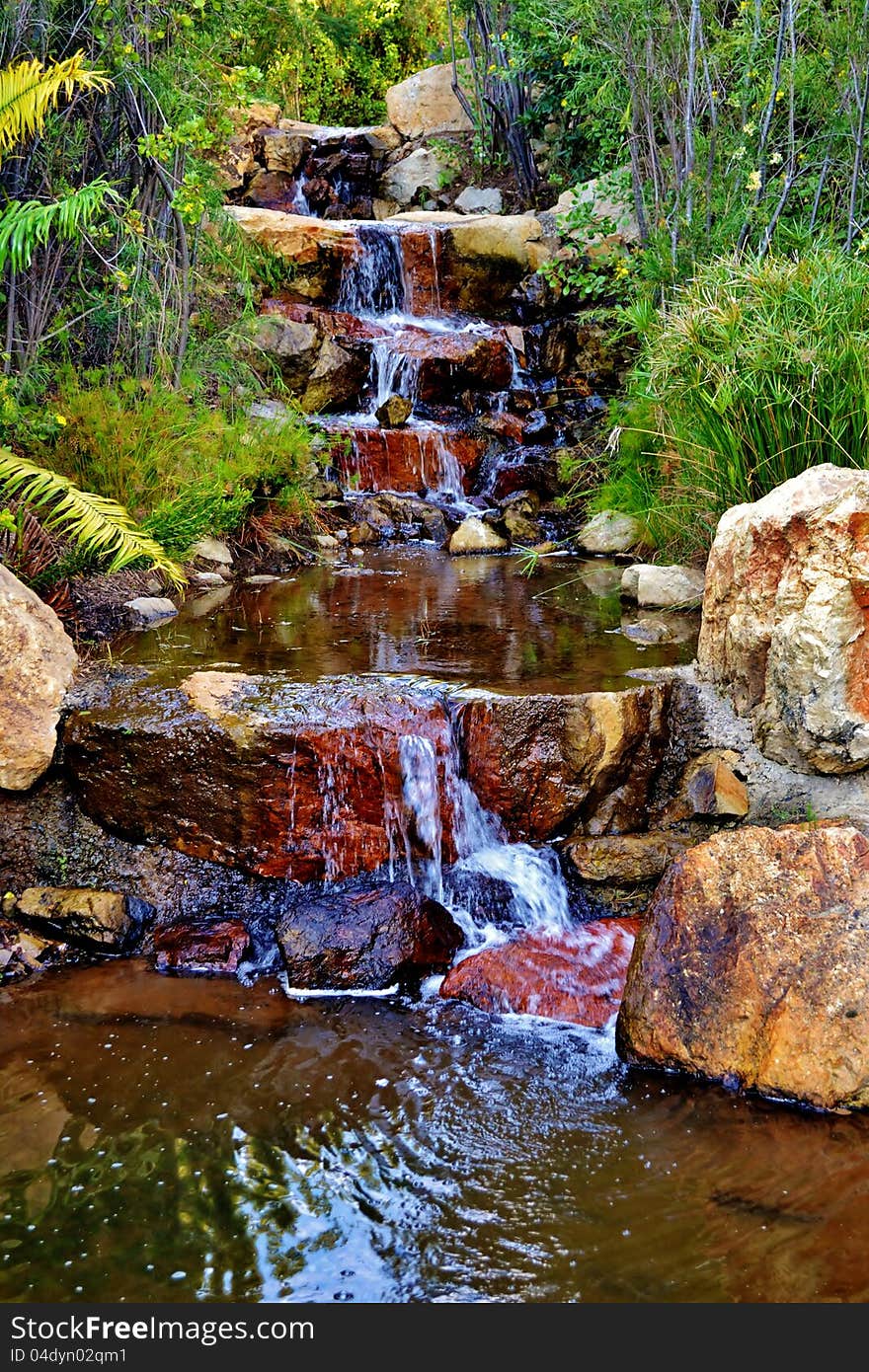 Waterfall With Rocks