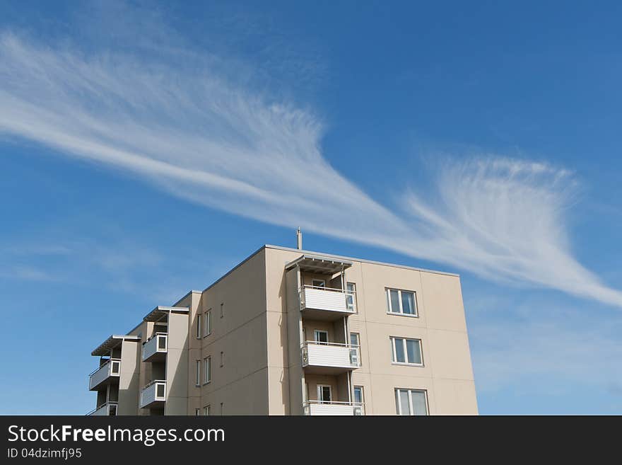 Building meets blue sky