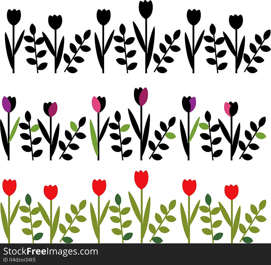 Floral borders