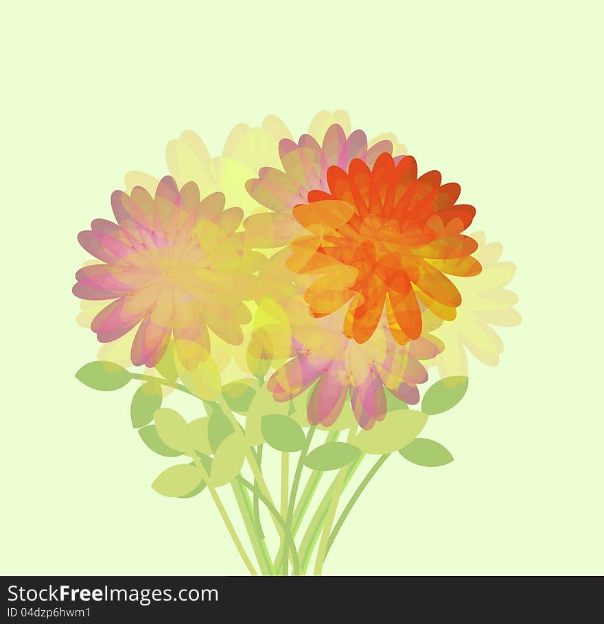 Bouquet of bright summer flowers. Bouquet of bright summer flowers