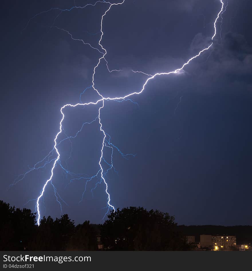 Lightning Over Castle