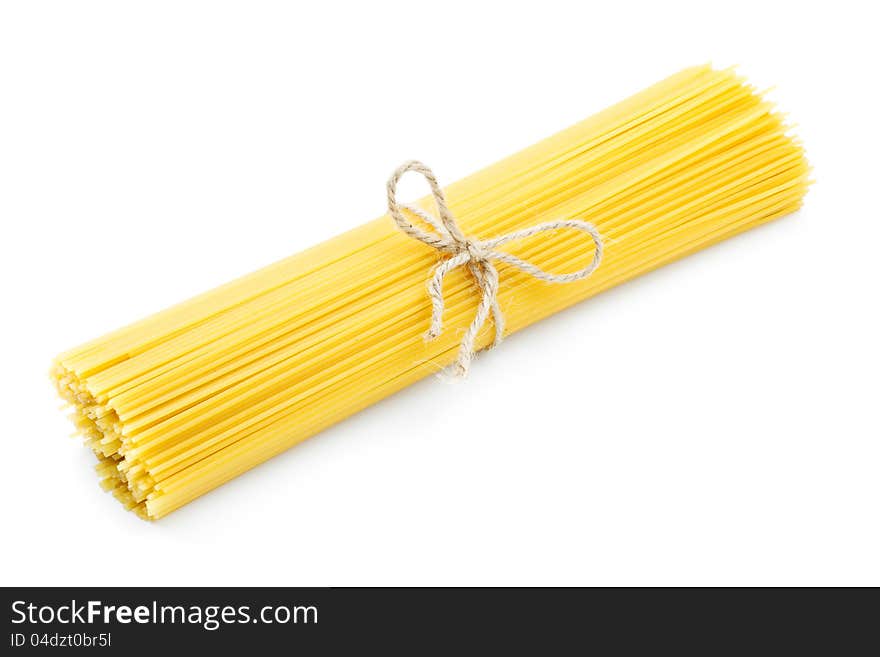 Pasta on white background