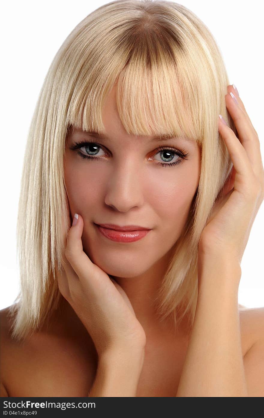 Young Blond Woman s portrait