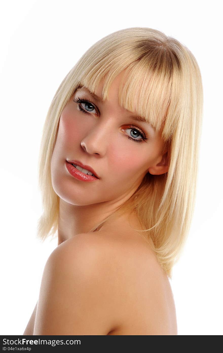 Young Blond Woman s portrait