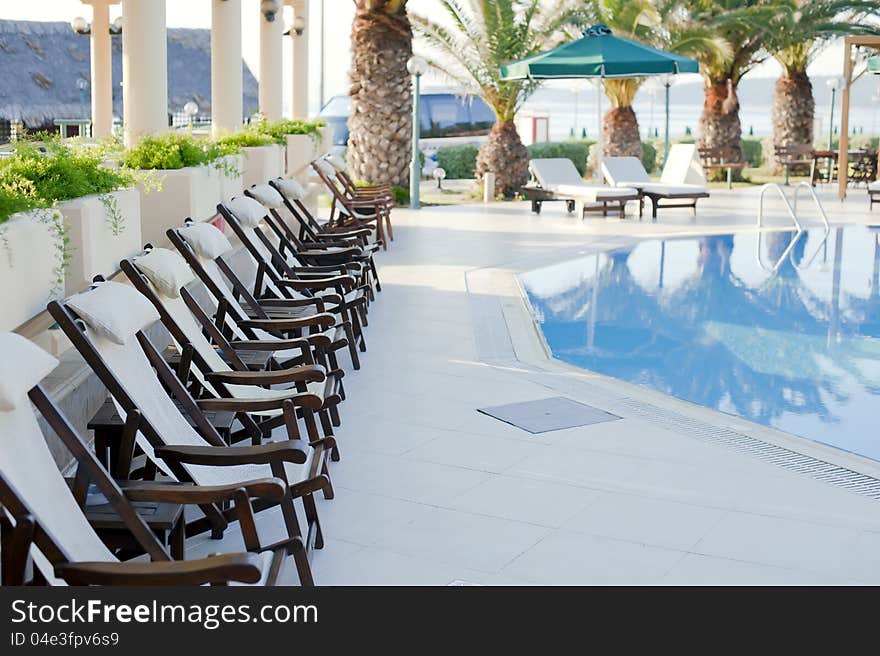 Swimming pool in luxury tropical resort