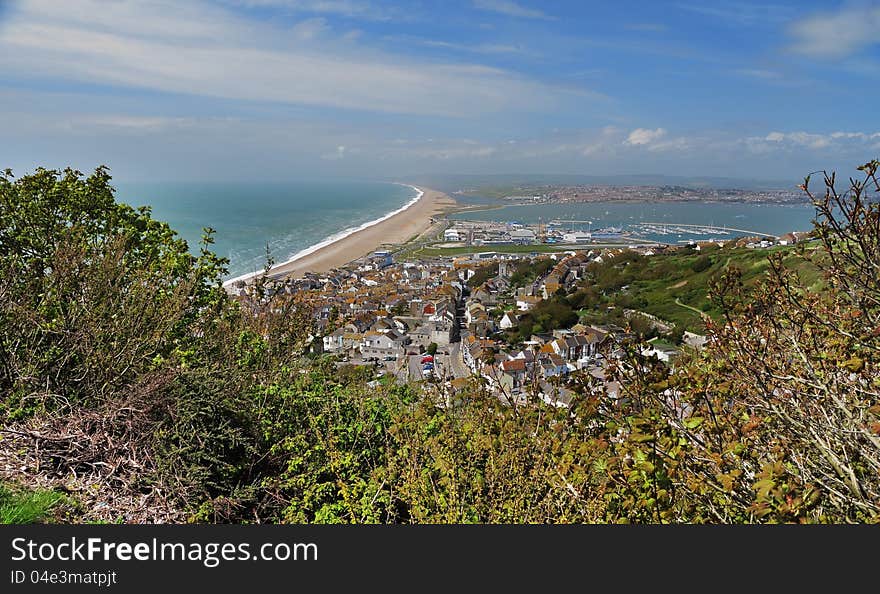 Portland Town And Harbor In England