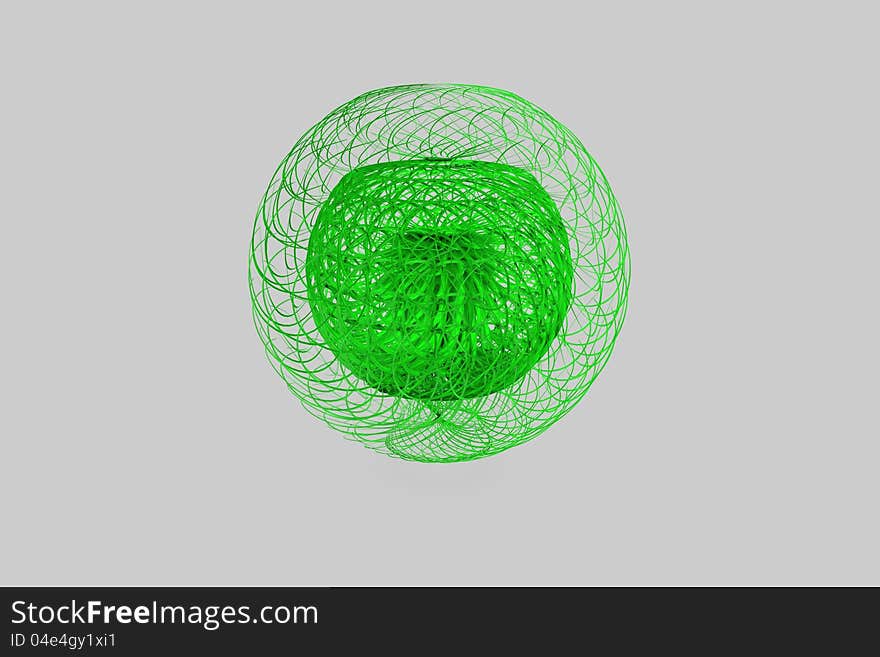 Green abstract circle