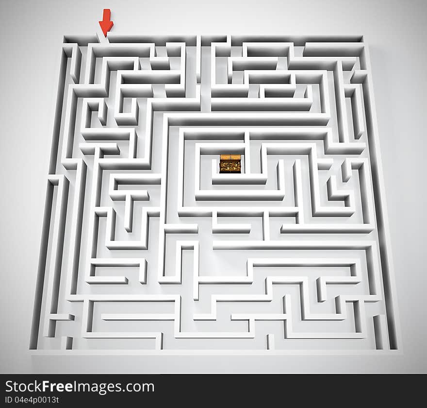 Maze with treasure