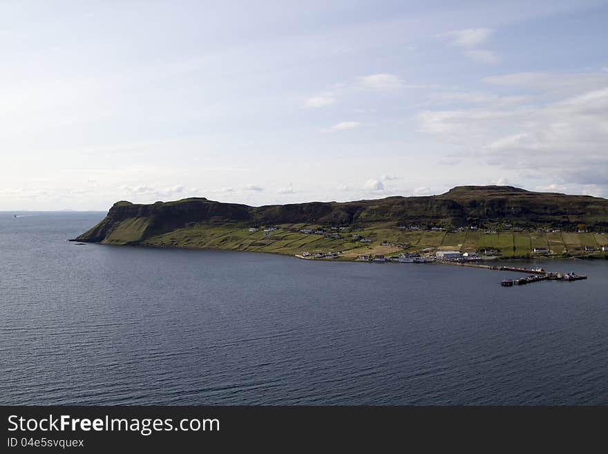 Uig Clifftop, panoramic view Uig Skye Scotland. Uig Clifftop, panoramic view Uig Skye Scotland