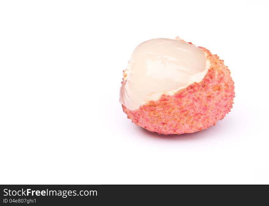 Lychee  on white background