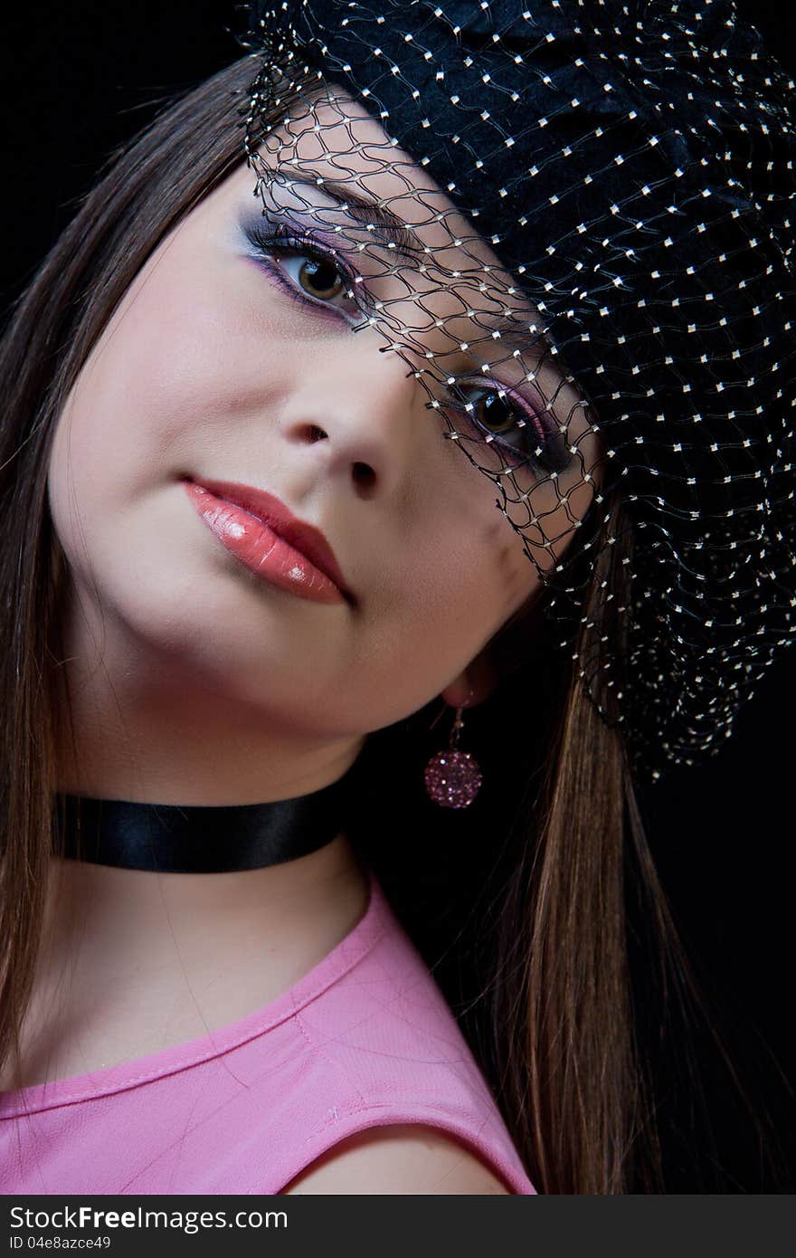 Beautifull brunette , shooting in the studio with dark background. Beautifull brunette , shooting in the studio with dark background