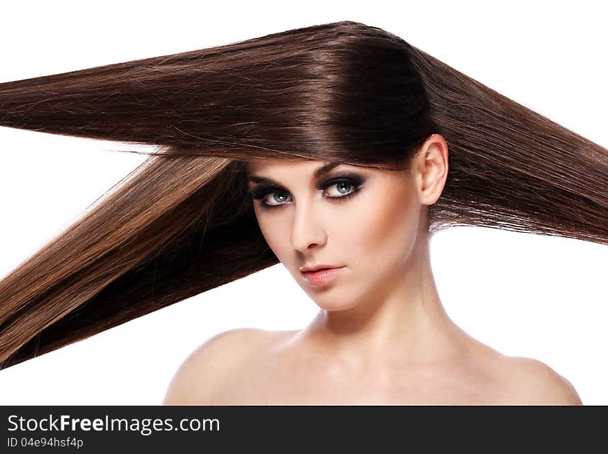 Young woman with beautiful hair