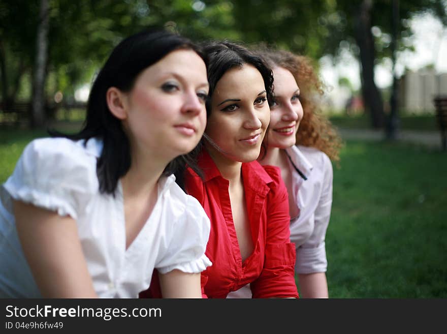 Portrait of three ladies