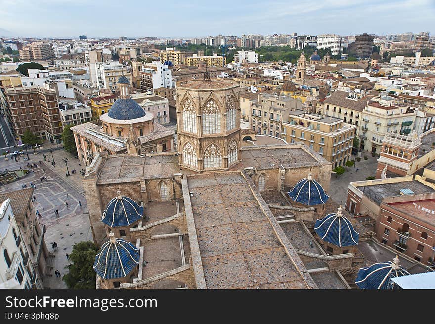 View of Valencia from the Tower Meguelete,Spain. View of Valencia from the Tower Meguelete,Spain.