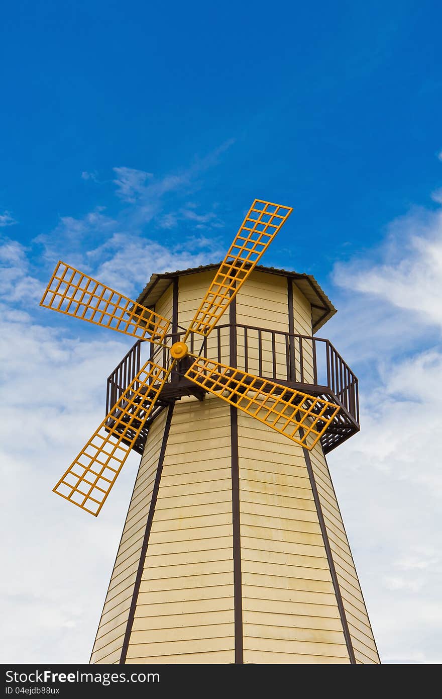 Windmill In Blue Sky