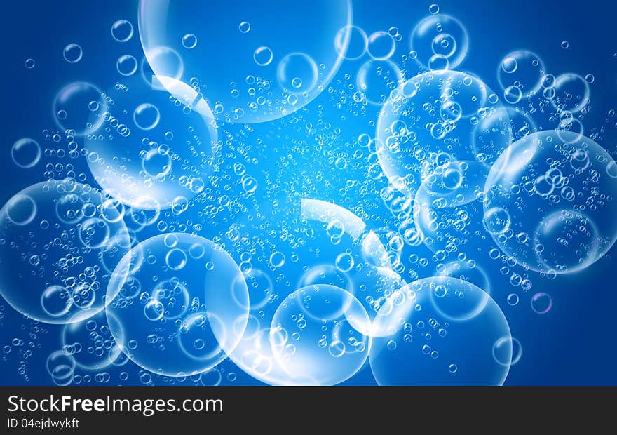 Underwater bubbles background