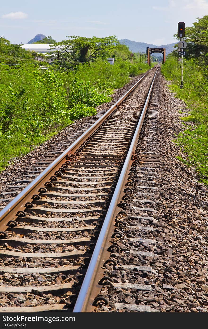 Long and old railway tracks