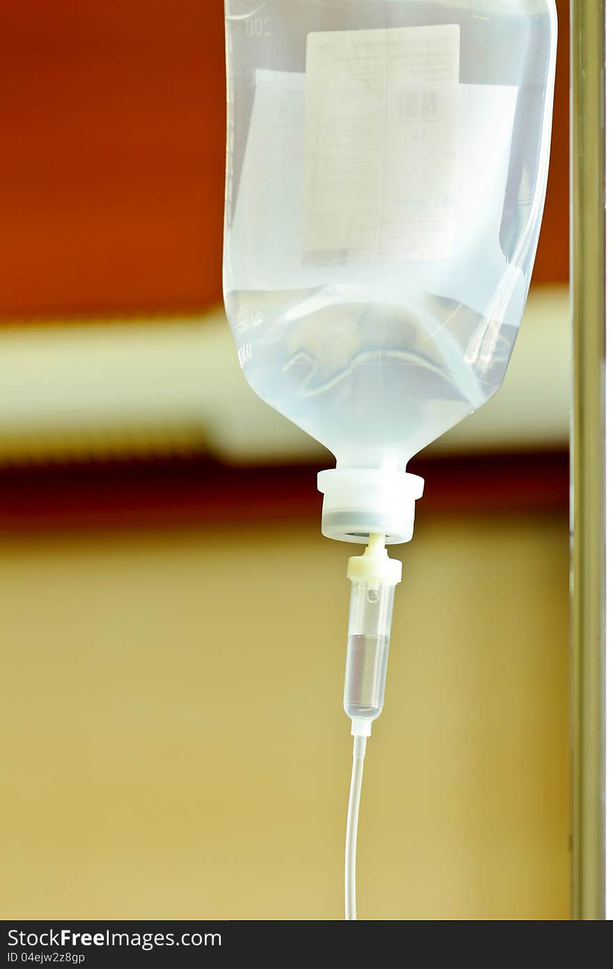 Infusion bottle with iv solution. Infusion bottle with iv solution